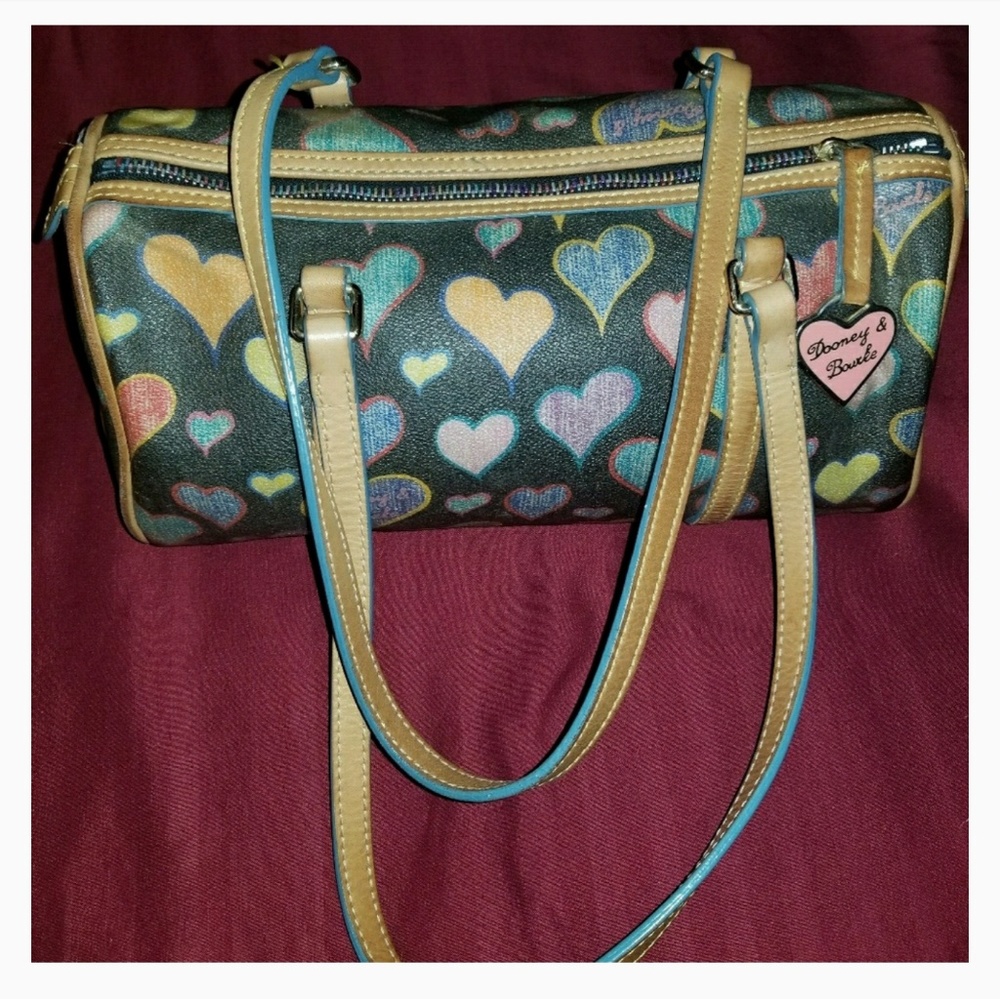 Dooney&Bourke coated cotton love heart bag